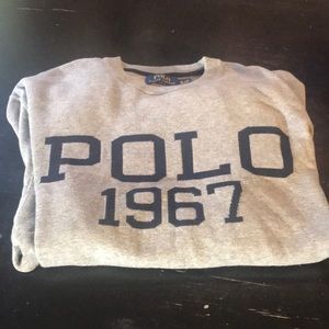 Looks New XL Mens Gray Polo Ralph Lauren Pullover